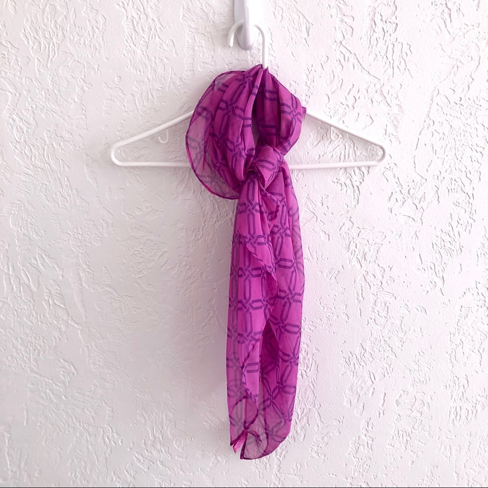 Tarte Vibrant Gauze Scarf Fuchsia / Purple Square